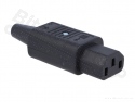 Plug C13 female 230V AC / 10A for mounting on wire
